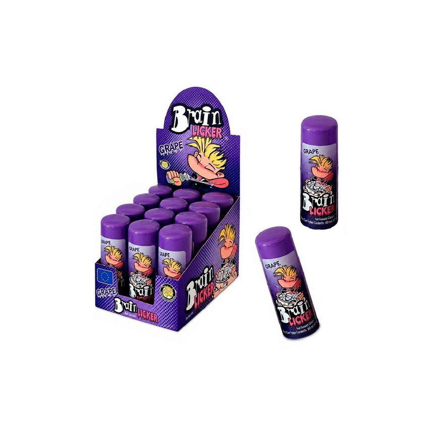 BRAIN - JUGUETES CON CARAMELO - GRAPE BRAIN LICKER 12U
